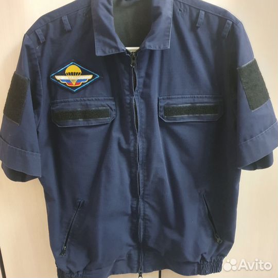 Форма офисная синяя, короткий рукав