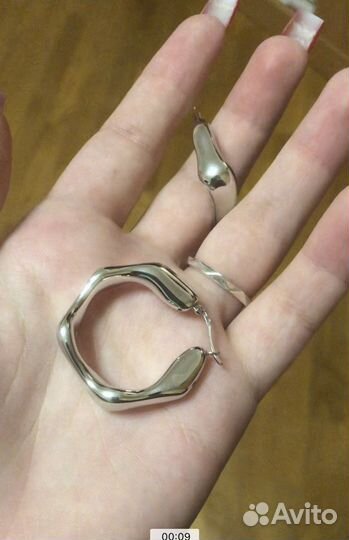 Серьги серебро 925