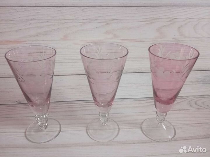 Рюмки СССР свадебные Горошкин