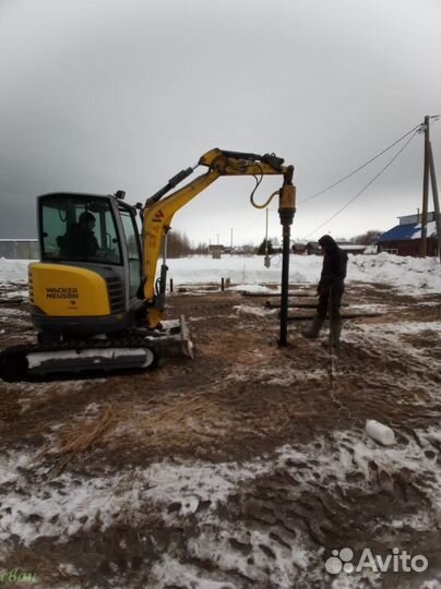 Сваи металлические с монтажом