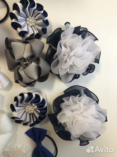 Бантики для волос школьные (пакетом)