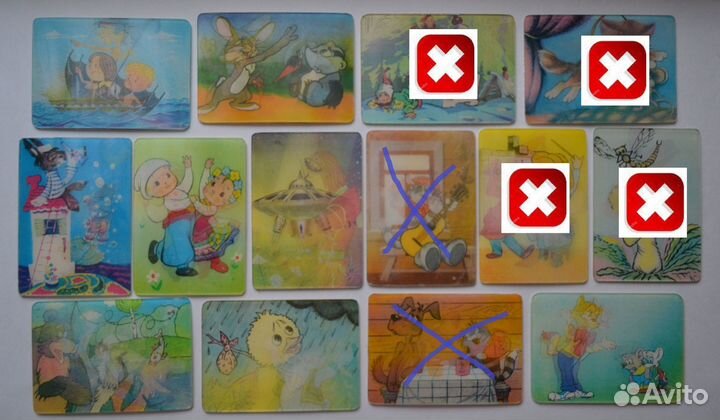 Календарики Стерео карманные Мультфильмы 77-90г