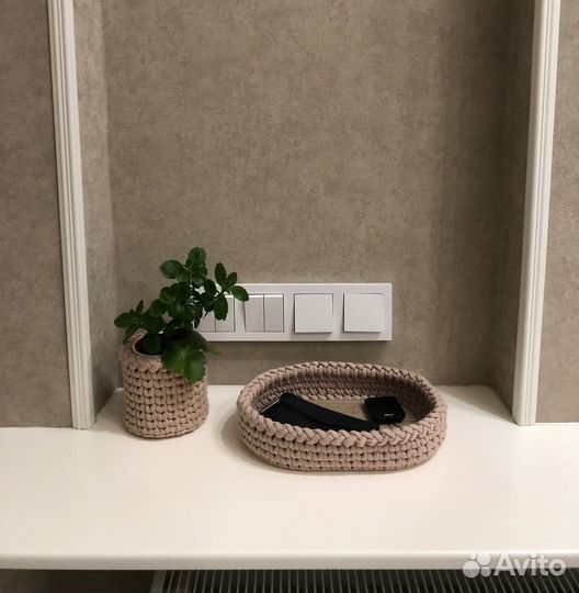 Корзина для хранения плетеная органайзер