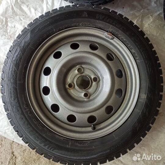 Комплект зимних колёс на Хёндай Солярис, киа Рио