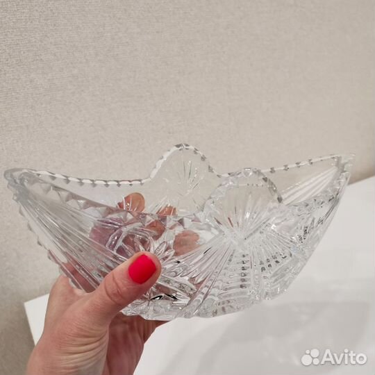 Советская хрустальная ваза Ладья