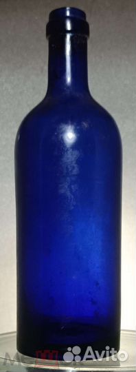 Старинная бутылка до 1917 г кобальтовое стекло