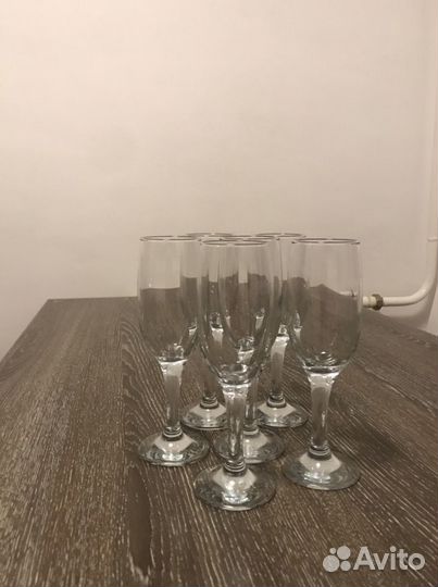 Фужеры для шампанского 6штук