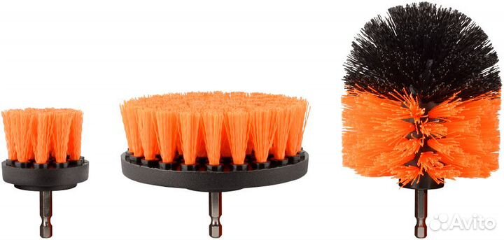 Набор щеток нейлоновых для дрели 3шт 41045