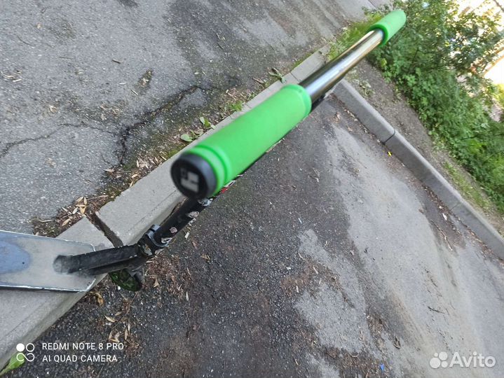 Самокат tech team трюковой зеленый цвет