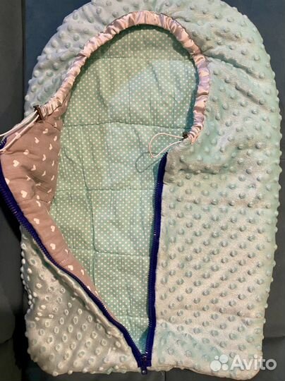 Пеленка кокон на молнии, конверт в коляску