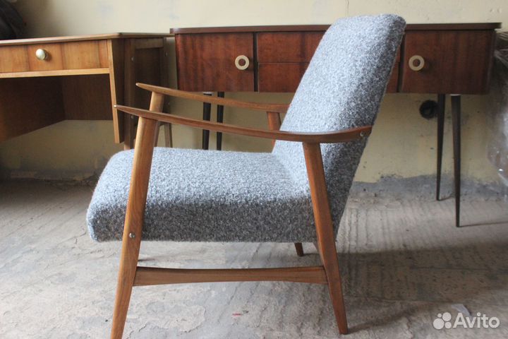 Кресло бук M. Topolcany 1960г. Чехия реставрация