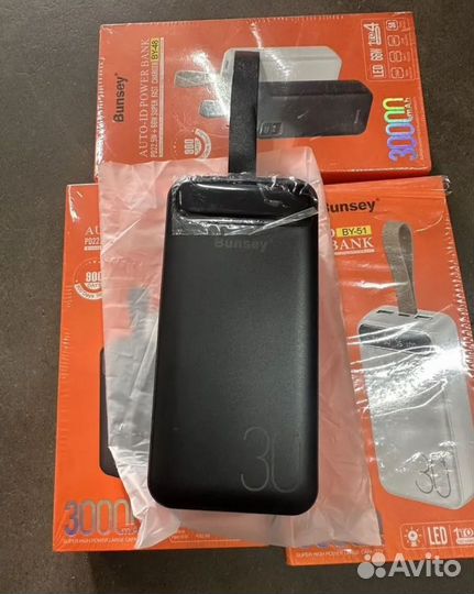 Мощный Power Bank Bunsey, Быстрая Зарядка 66W