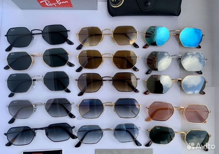 Очки ray ban octagonal пепельные