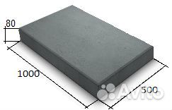 Крупноформатная тротуарная плитка 1000х500