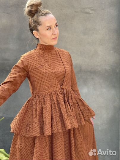 Платье в Бохо стиле, кубовая набойка