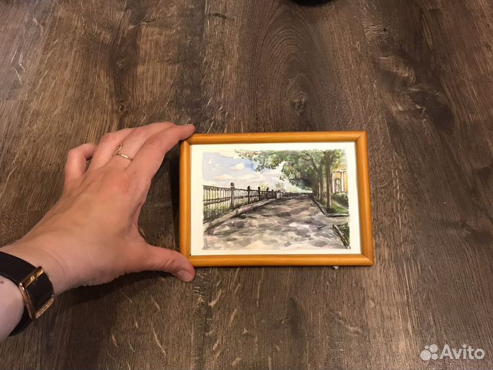 Картины акварель в рамах