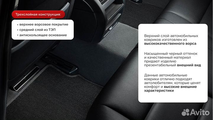 Ворсовые коврики для Mitsubishi ASX 2010-н.в