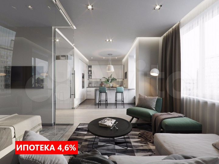 2-к. квартира, 65,1 м², 3/25 эт.