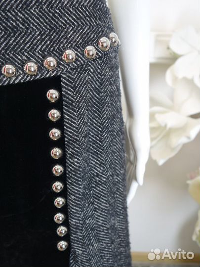 Dolce Gabbana новая шерстяная юбка миди оригинал