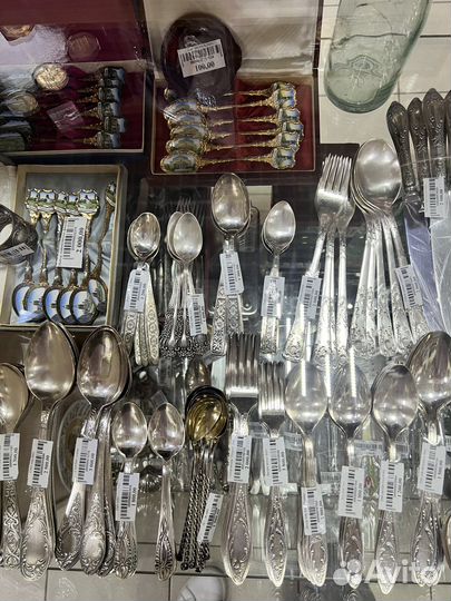 Набор столовых приборов. Мельхиор