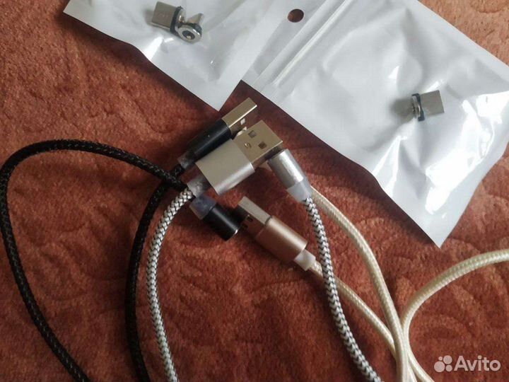 Шнуры и адаптер для магнитной зарядки тип С