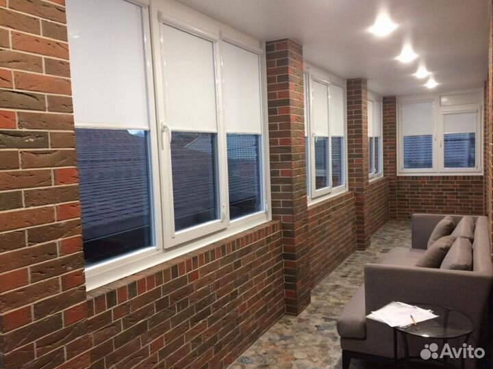 Рулонные кассетные шторы блекаут B7496-S1177