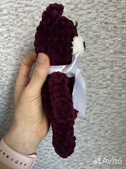 Мишка вязаный плюшевый