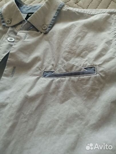 Рубашка светло голубая ostin