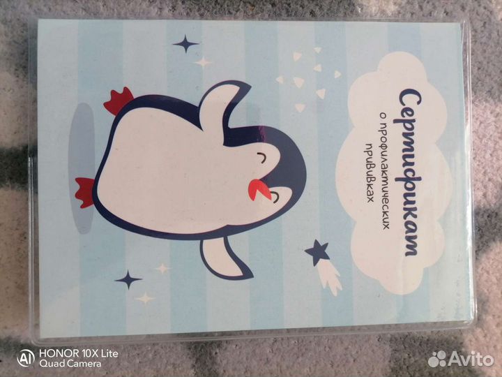 Медецинская карта+сертификат о прививках