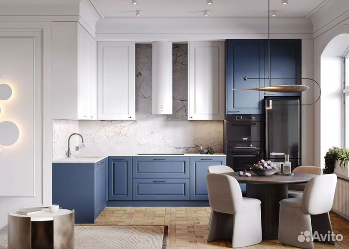 Кухня под потолок стильная