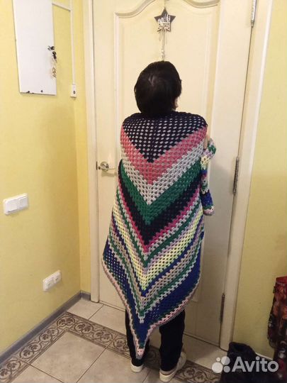 Платок шаль ручной вязки