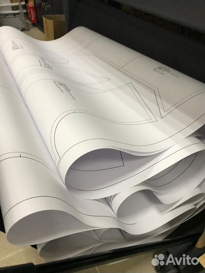 Печать лекал, выкроек, раскладок