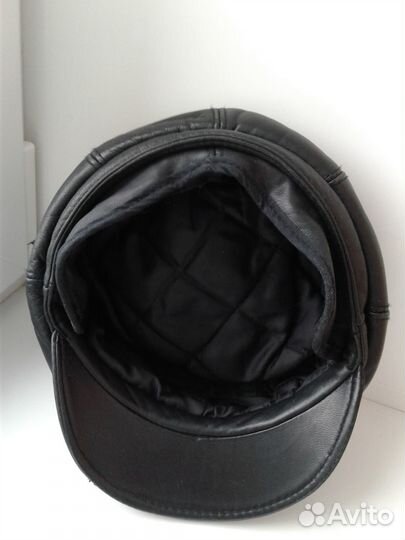 Картуз мужской кожаный