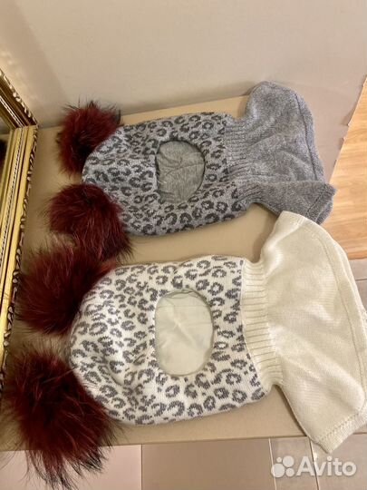 Шлемы зимние двойняшкам 52-54