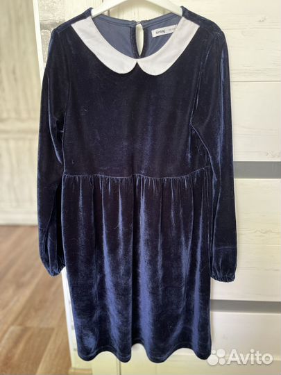 Платье школьное бархат 140