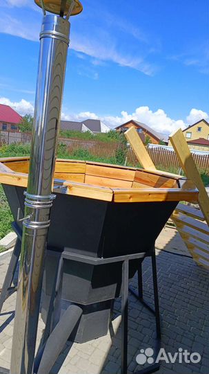 Банный чан на дровах