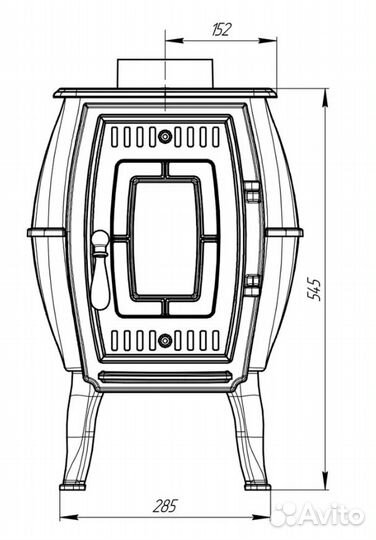Печь чугунная отопительная ProMetall «Бахтинка»