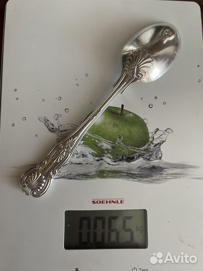 Антикварная Серебряная столовая ложка, Англия