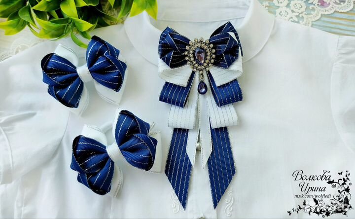 Галстуки для девочки ручной работы