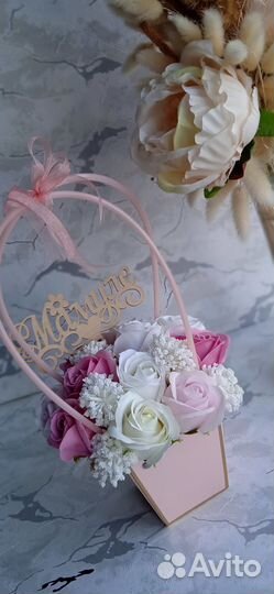 Букет из мыльных роз