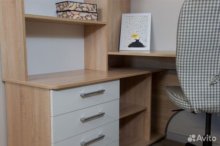 Письменный стол Гарвард угловой с надставкой 120 л