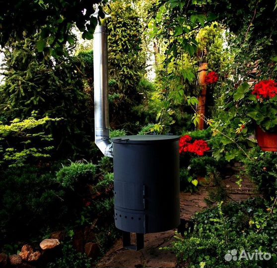 Печь для сжигания мусора Дымок-11 135 литров (3мм)