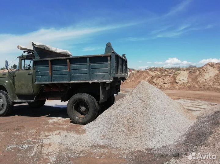 Песок Щебень Отсев Бутовый камень Гпс Мура Галька