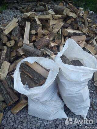 Дрова в мешках