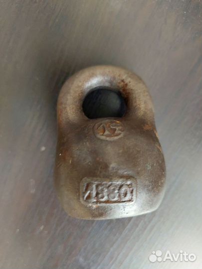 Гиря 1 фунт брр 1880г