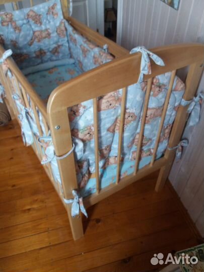 Кровать детская дерево с матрасом