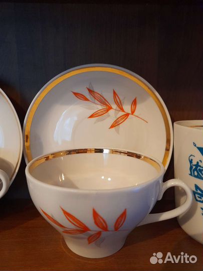 Чайная пара дулёво. Агитация СССР бокал