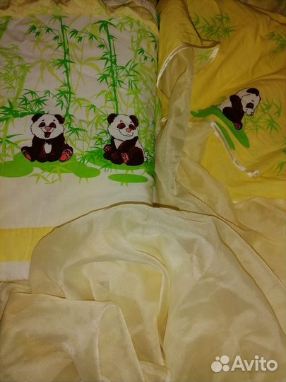 Балдахин и бортики в кроватку, одеяла