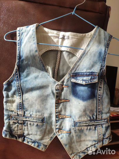 Жилет Gulliver джинсовый для мальчика 122