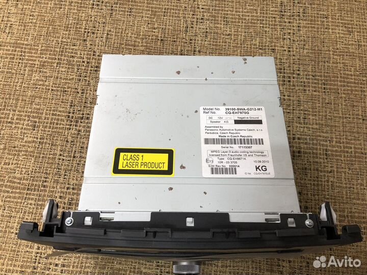 Магнитола на Honda CRV